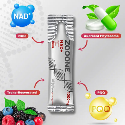 ZOOONE 1000mg NAD+ Berry Flavor Drink Mix