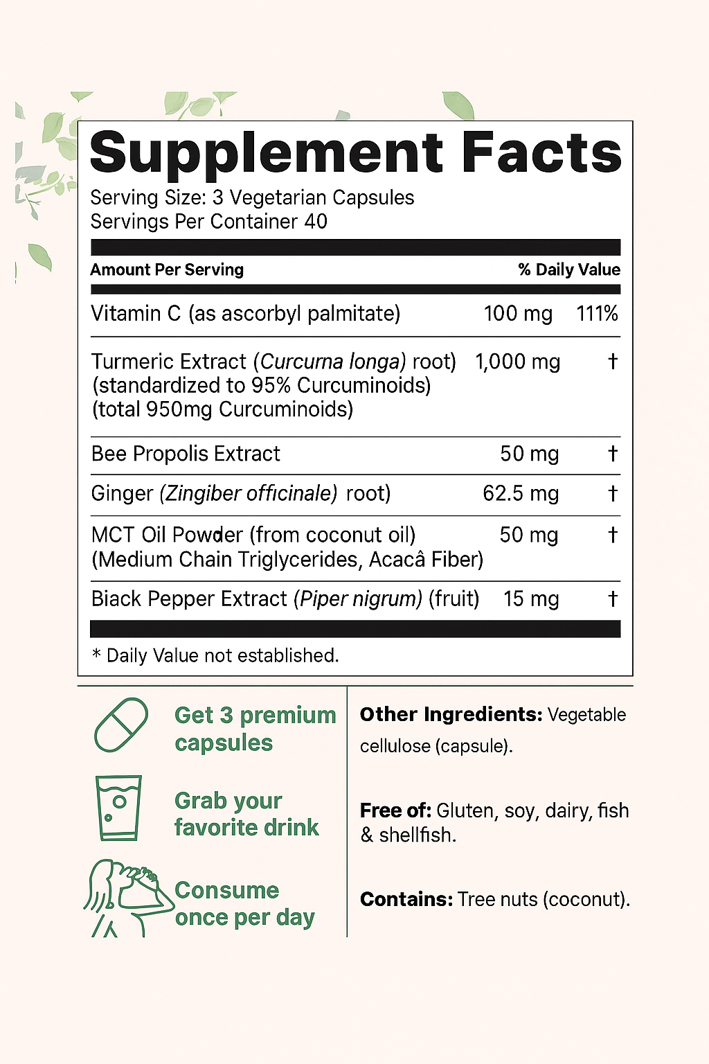 Micro Ingredients Turmeric Curcumin 1,000mg