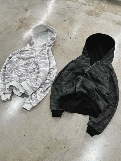 REVERSIBLE CAMO ZIP-UP