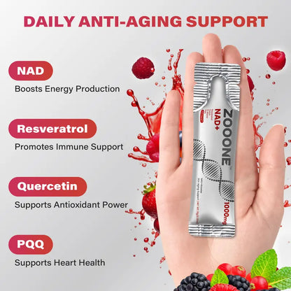 ZOOONE 1000mg NAD+ Berry Flavor Drink Mix